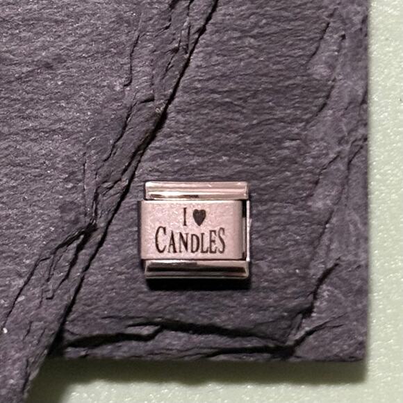 I ❤️ Candles Italian Charm Bracelet Link - Picture 1 of 1